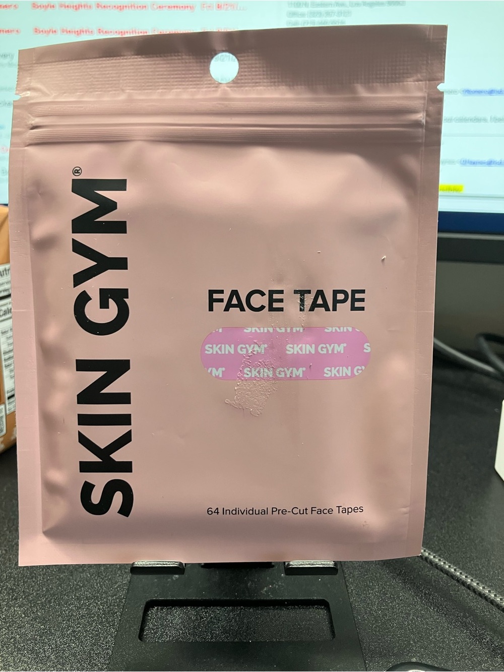 SKIN GYM Pink Face Tape – 64 Pre-Cut Adhesive Tapes